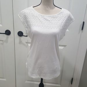 Top with lace accent
